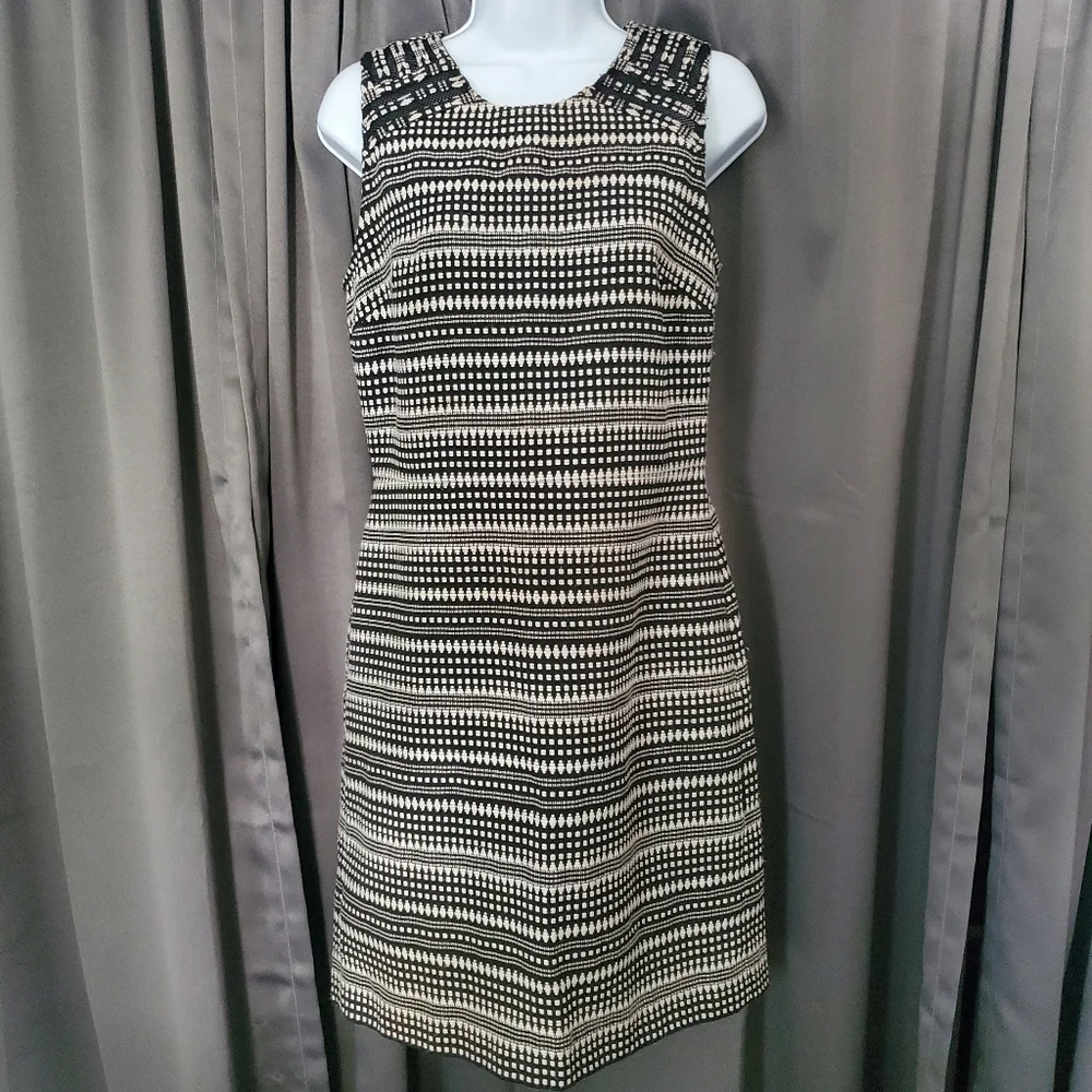Banana Republic Black & White sleeveless dress sz 6 - Picture 11 of 13